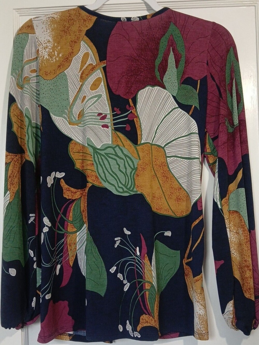 Daytrip Floral Lace-Up Blouse - Picture 8 of 9